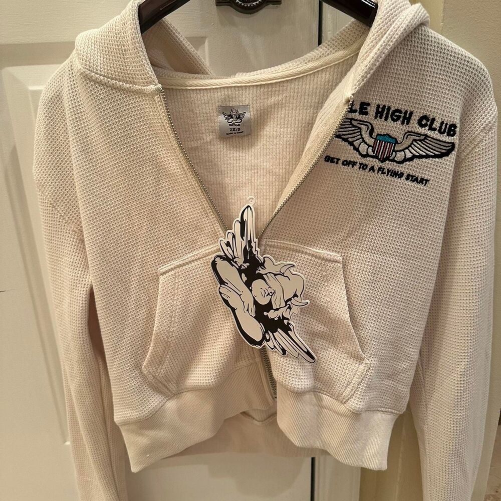 Boys Lie White and Cream Hoodie